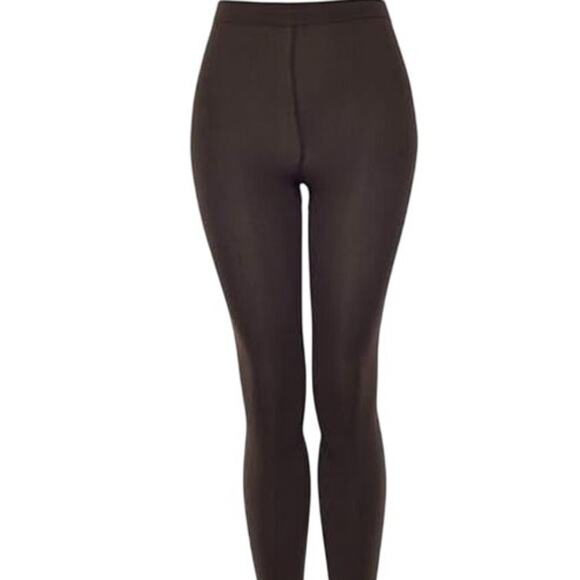 Fleece Lined Tights Espresso Brown XL B.ella Thermo Italy Winter Warm 90% Nylon - Picture 3 of 7